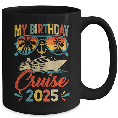 My Birthday Cruise 2025 Party Cruise Birthday Vacation Retro Mug | siriusteestore
