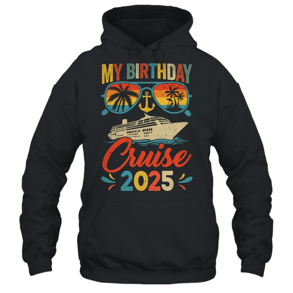 My Birthday Cruise 2025 Party Cruise Birthday Vacation Retro Shirt & Tank Top | siriusteestore