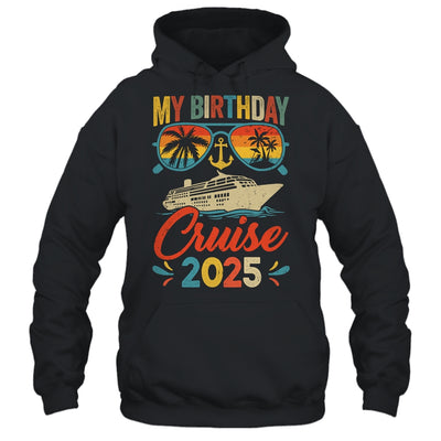 My Birthday Cruise 2025 Party Cruise Birthday Vacation Retro Shirt & Tank Top | siriusteestore