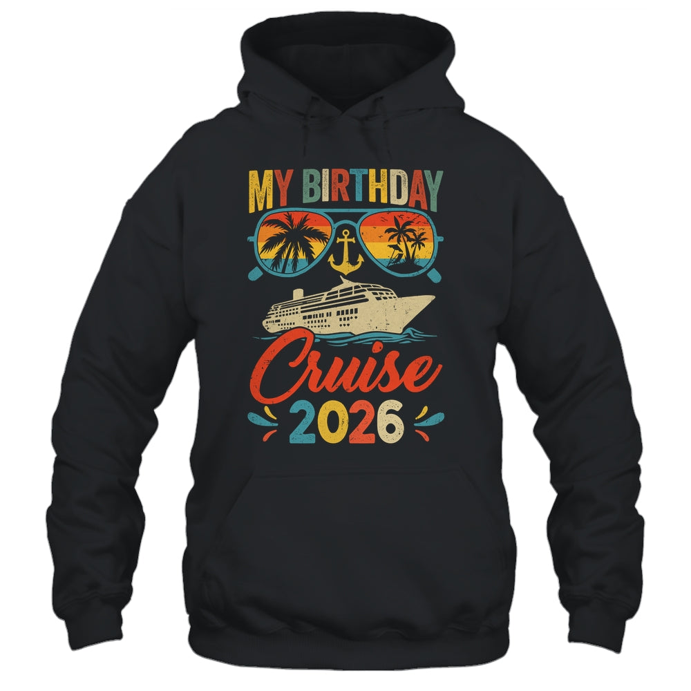 My Birthday Cruise 2026 Party Cruise Birthday Vacation Retro Shirt & Tank Top | siriusteestore