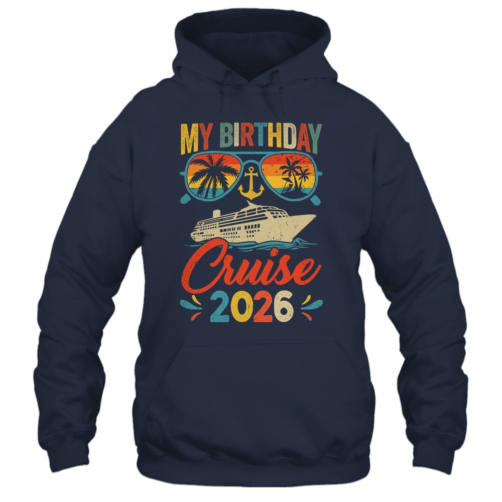 My Birthday Cruise 2026 Party Cruise Birthday Vacation Retro Shirt & Tank Top | siriusteestore