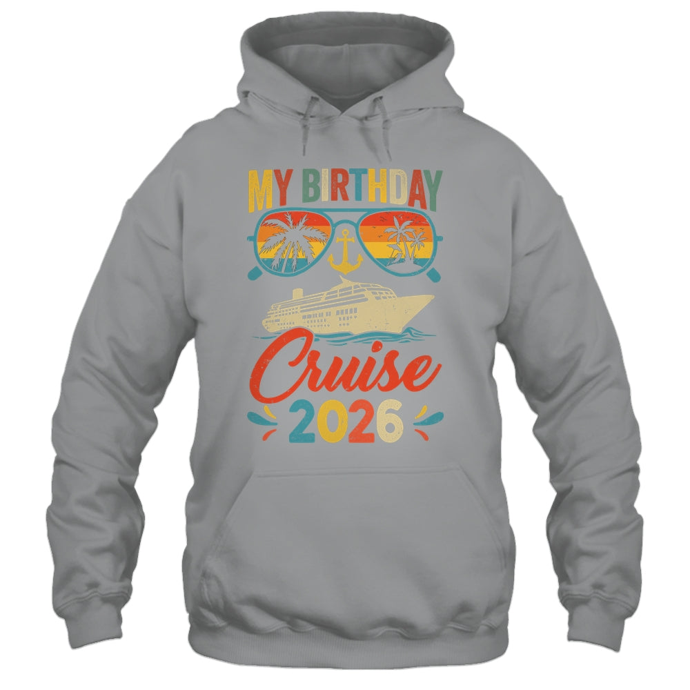 My Birthday Cruise 2026 Party Cruise Birthday Vacation Retro Shirt & Tank Top | siriusteestore
