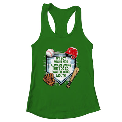 My Boy Might Not Always Swing But I Do Baseball Mom Funny Shirt & Tank Top | siriusteestore