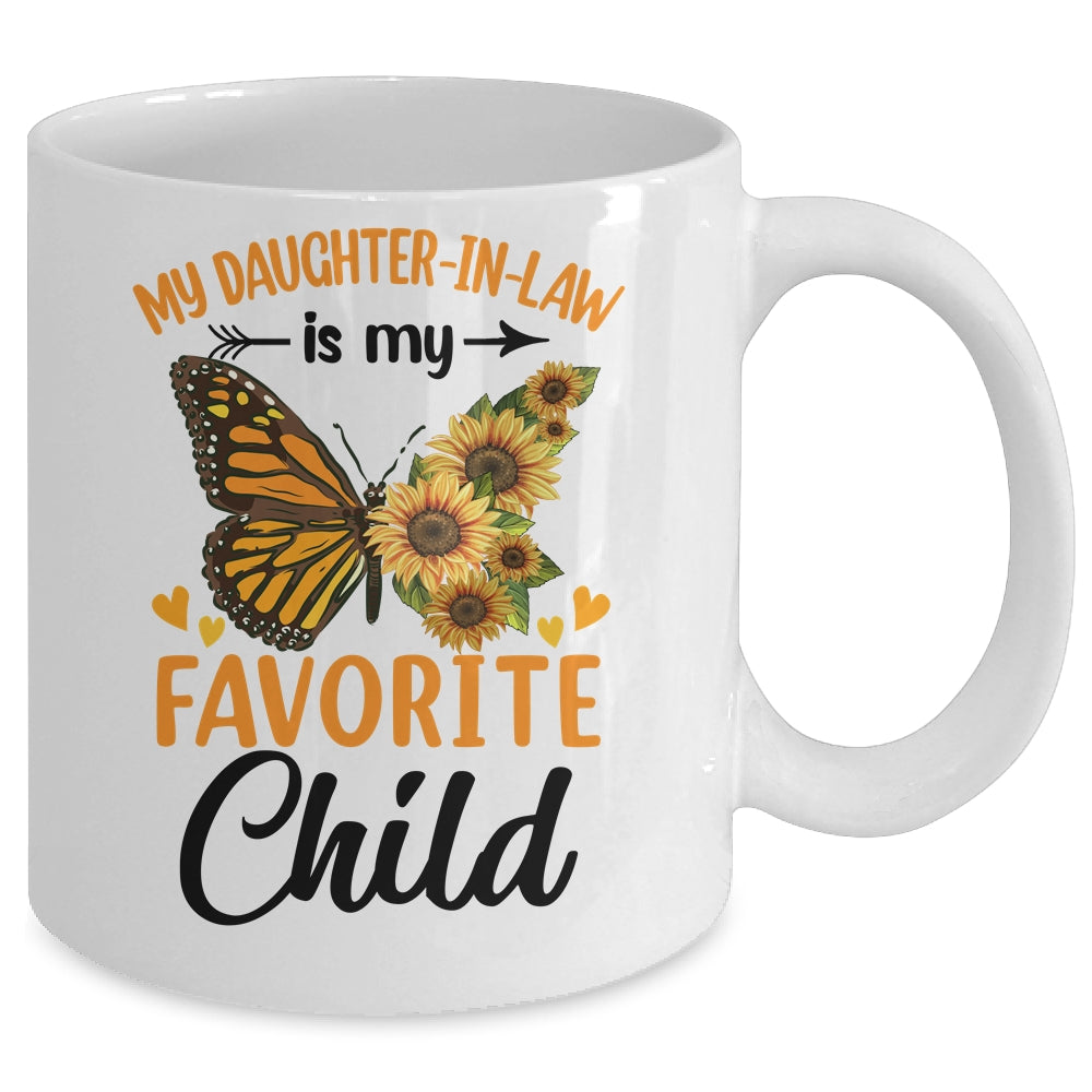 My Daughter In Law Is My Favorite Child Family Butterfly Mug | siriusteestore