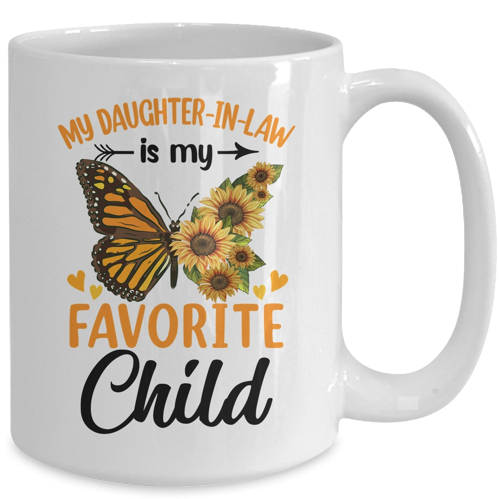 My Daughter In Law Is My Favorite Child Family Butterfly Mug | siriusteestore