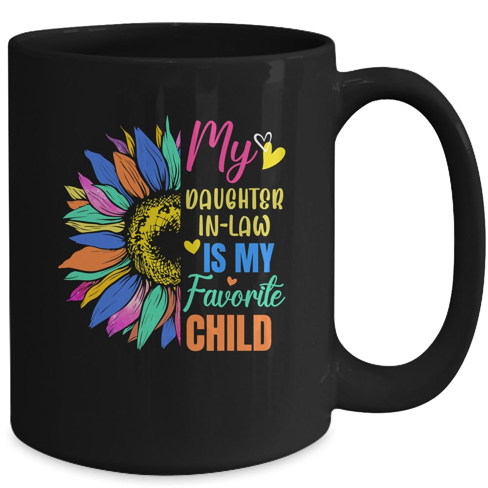 My Daughter In Law Is My Favorite Child Family Sunflower Design Mug | siriusteestore