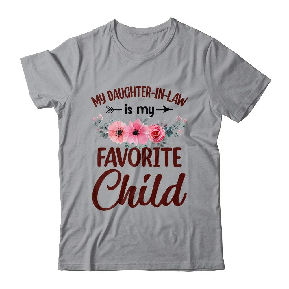 My Daughter In Law Is My Favorite Child Funny Mom Floral Shirt & Tank Top | siriusteestore