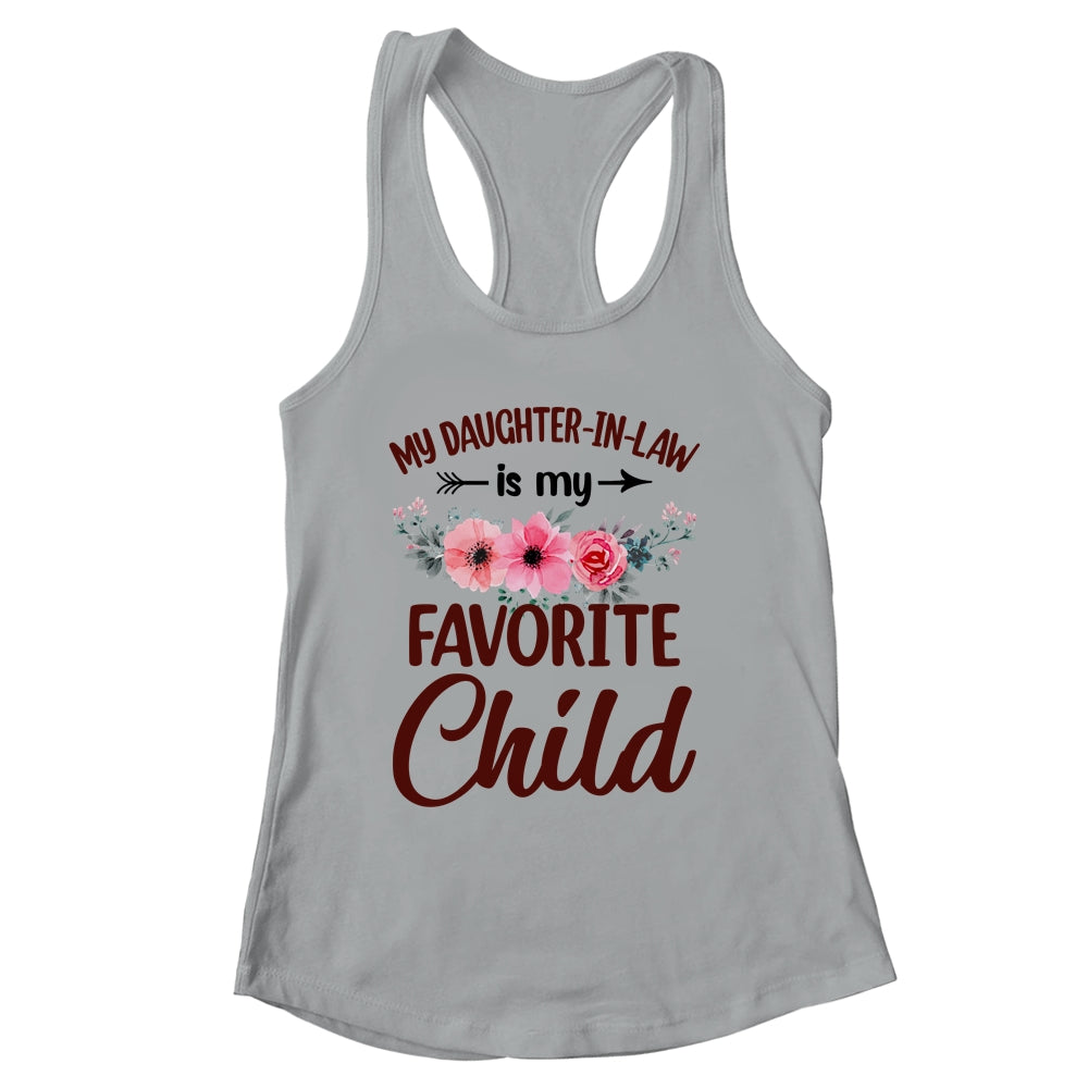 My Daughter In Law Is My Favorite Child Funny Mom Floral Shirt & Tank Top | siriusteestore