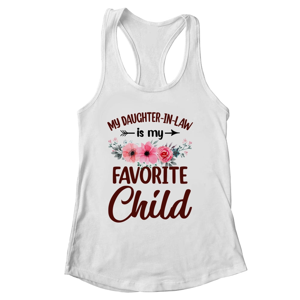 My Daughter In Law Is My Favorite Child Funny Mom Floral Shirt & Tank Top | siriusteestore