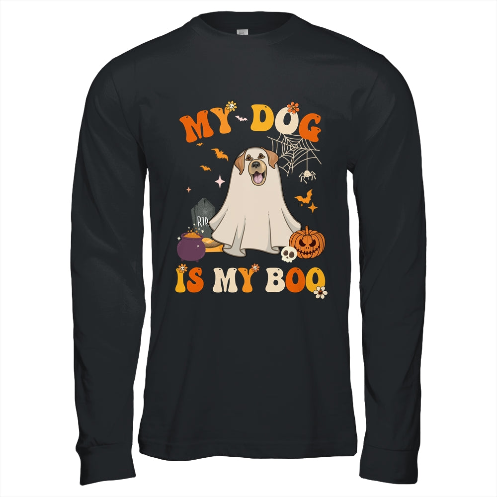 My Dog Is My Boo Ghost Spooky Halloween Labrador Groovy Shirt & Hoodie | siriusteestore
