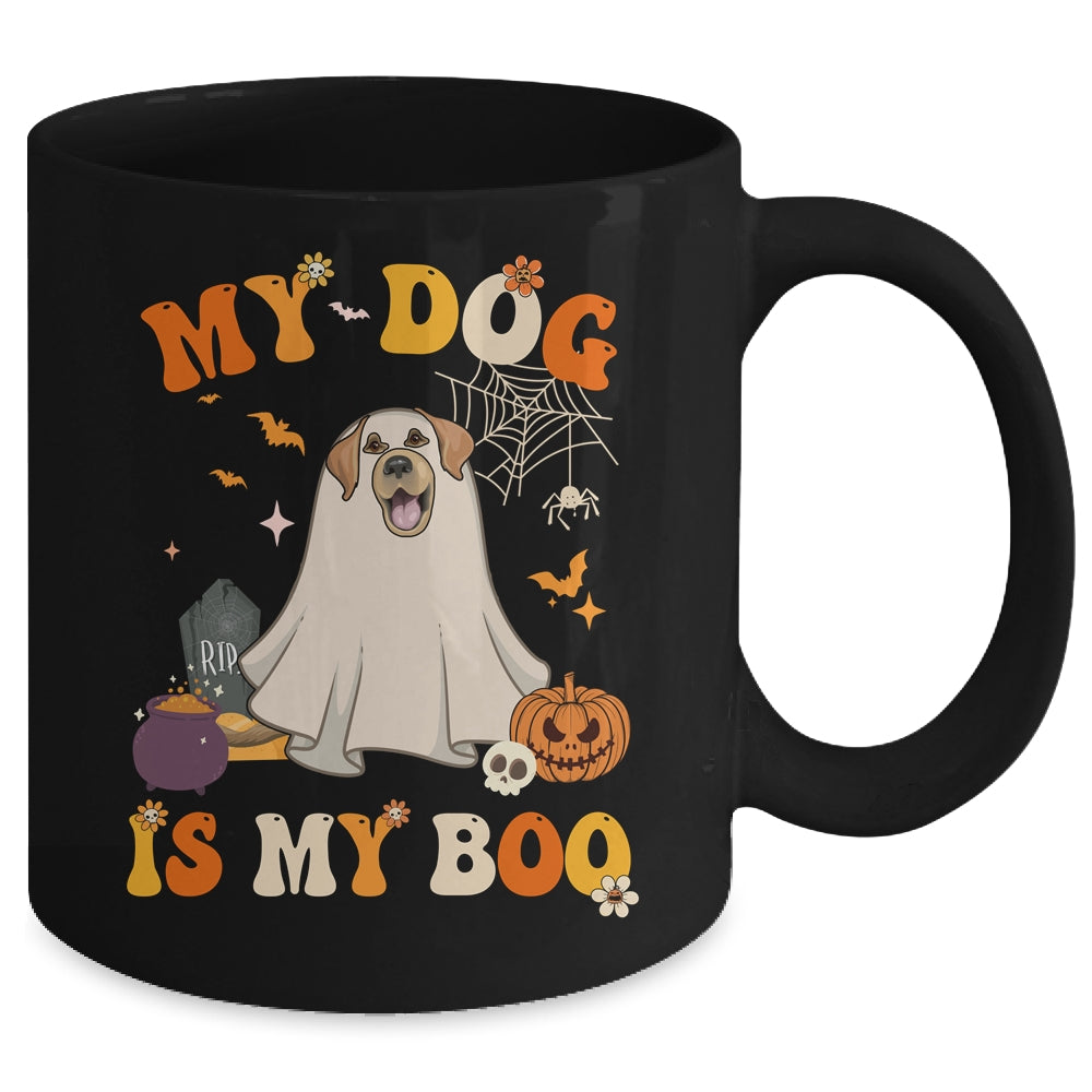 My Dog Is My Boo Ghost Spooky Halloween Labrador Groovy Mug | siriusteestore