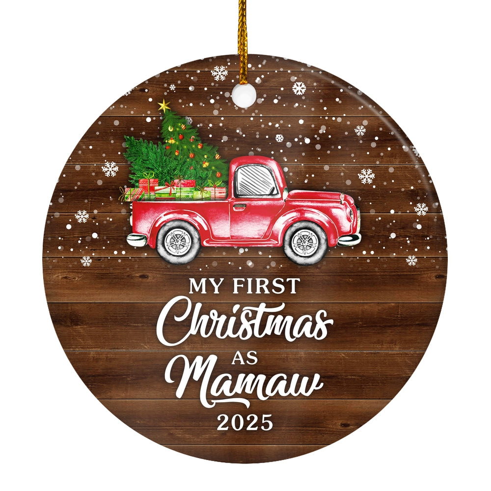 My First Christmas As Mamaw Ornament 2024 New Mamaw Decoration Christmas Tree Ornament | siriusteestore