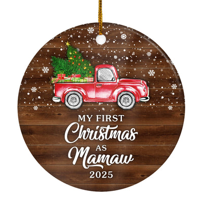 My First Christmas As Mamaw Ornament 2024 New Mamaw Decoration Christmas Tree Ornament | siriusteestore