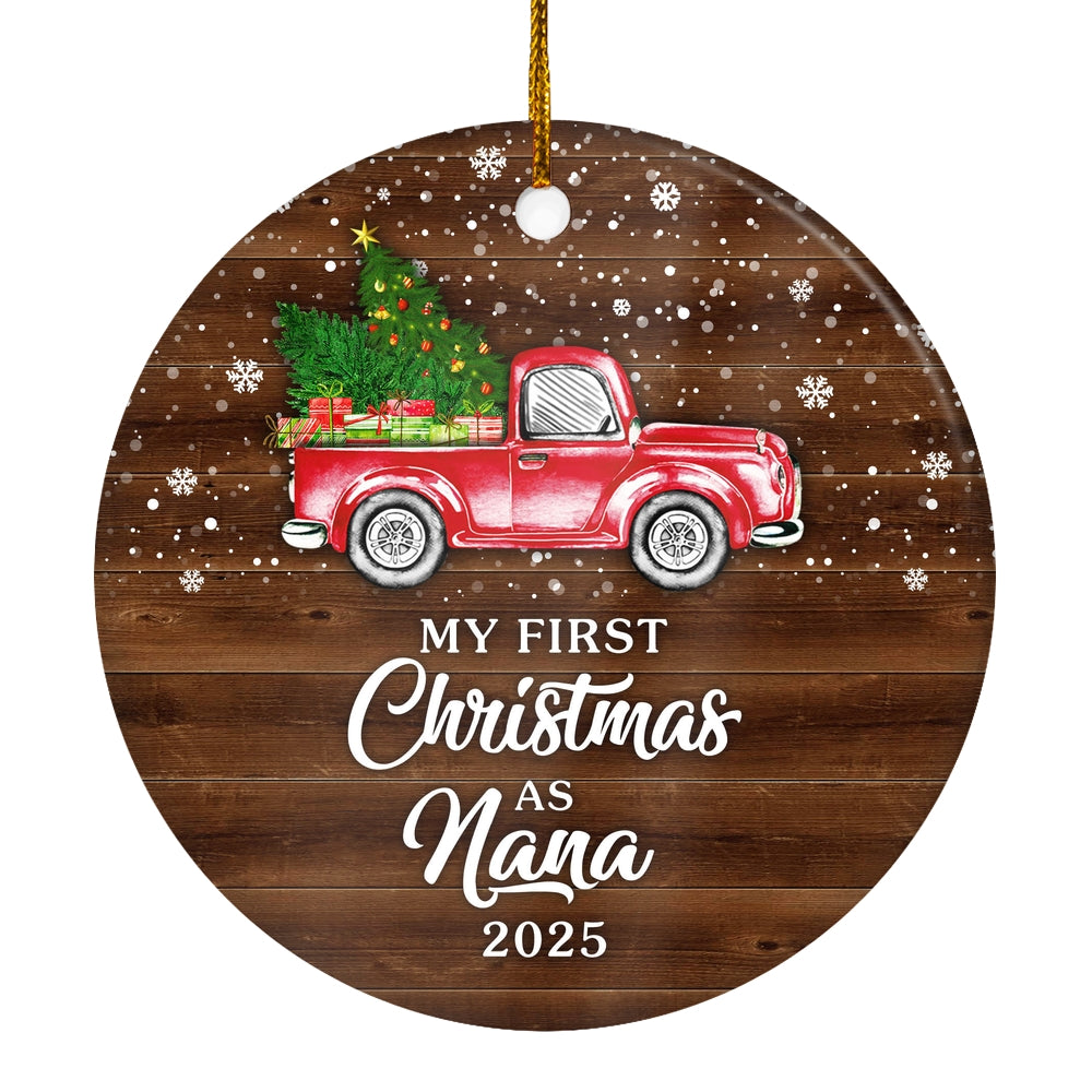 My First Christmas As Nana Ornament 2024 New Nana Decoration Christmas Tree Ornament | siriusteestore