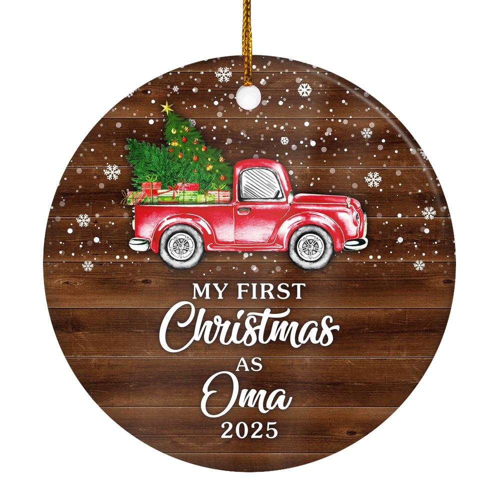 My First Christmas As Oma Ornament 2024 New Oma Decoration Christmas Tree Ornament | siriusteestore