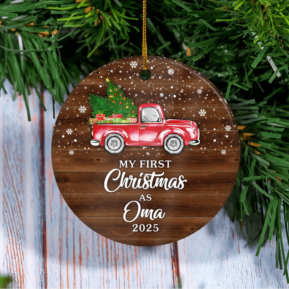 My First Christmas As Oma Ornament 2024 New Oma Decoration Christmas Tree Ornament | siriusteestore