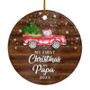My First Christmas As Papa Ornament 2024 New Papa Decoration Christmas Tree Ornament | siriusteestore