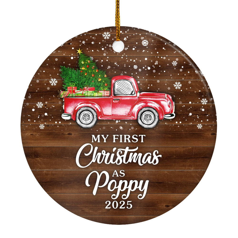 My First Christmas As Poppy Ornament 2024 New Poppy Decoration Christmas Tree Ornament | siriusteestore