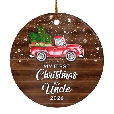 My First Christmas As Uncle Ornament 2025 New Uncle Decoration Christmas Tree Ornament | siriusteestore
