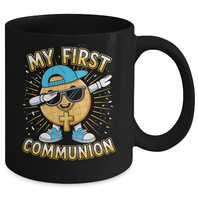 My First Communion Dabbing Wafer Funny 1st Communion Boy Mug | siriusteestore