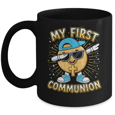 My First Communion Dabbing Wafer Funny 1st Communion Boy Mug | siriusteestore