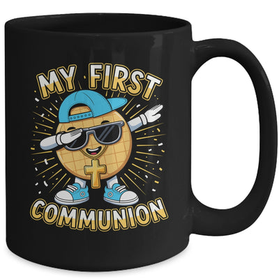 My First Communion Dabbing Wafer Funny 1st Communion Boy Mug | siriusteestore