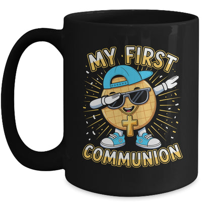 My First Communion Dabbing Wafer Funny 1st Communion Boy Mug | siriusteestore