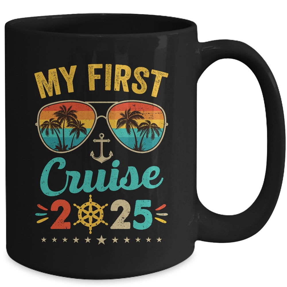 My First Cruise 2025 Tee Family Vacation Cruise Ship Travel Mug | siriusteestore