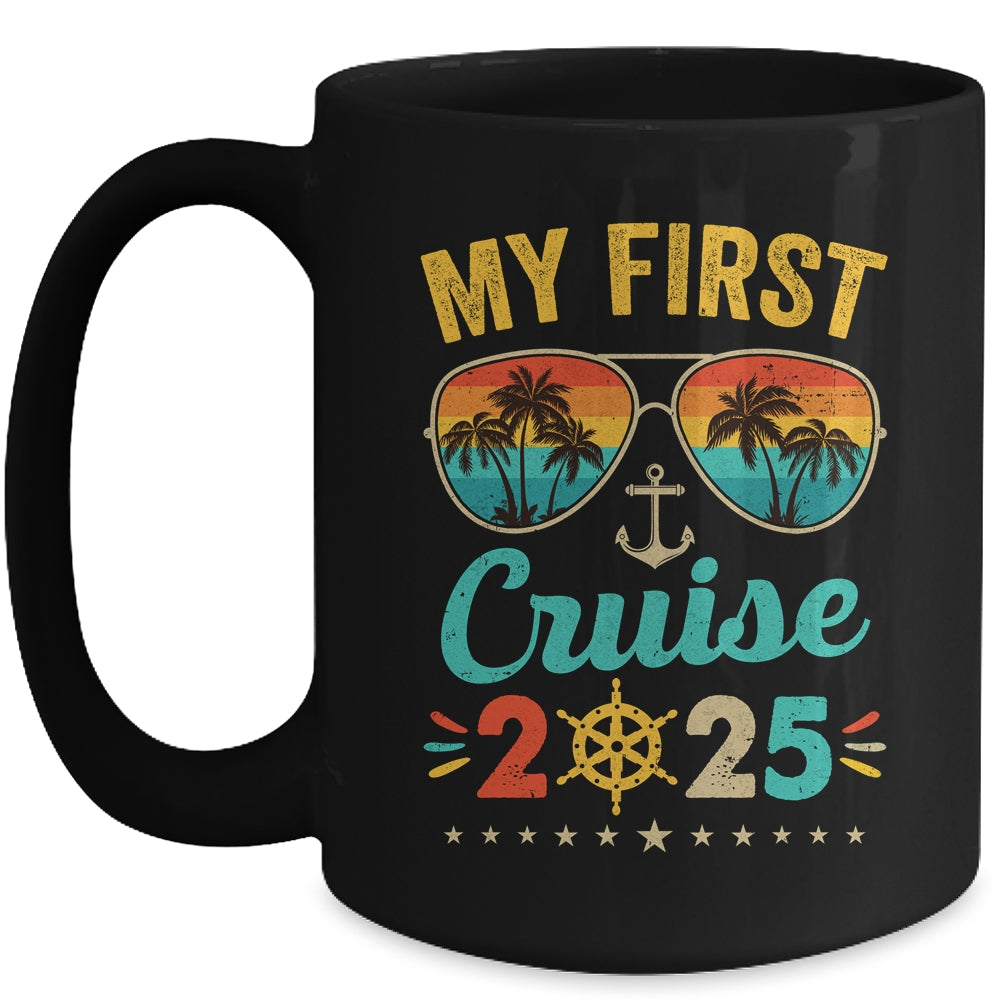 My First Cruise 2025 Tee Family Vacation Cruise Ship Travel Mug | siriusteestore