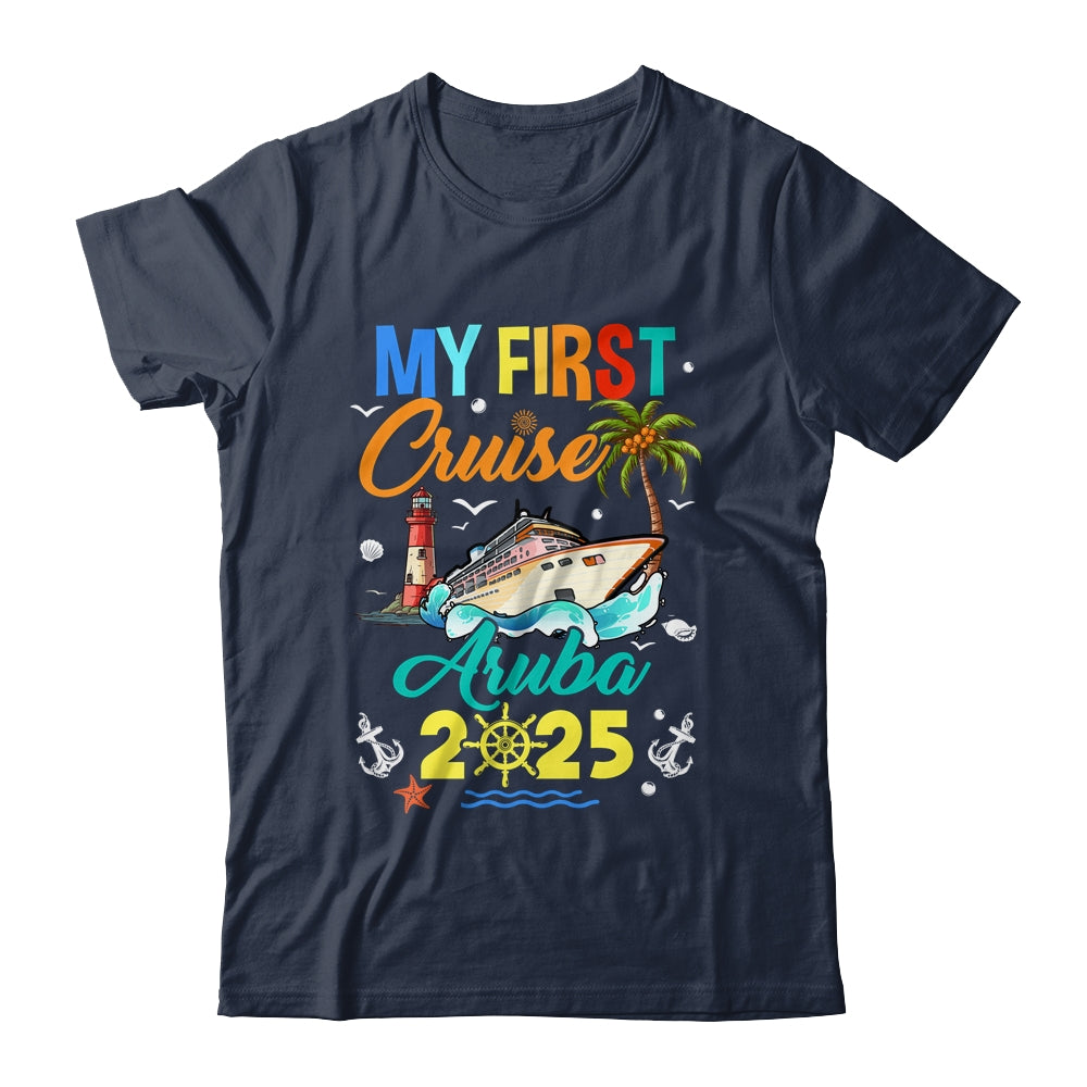 My First Cruise Aruba 2025 Family Matching Vacation Group Shirt & Tank Top | siriusteestore