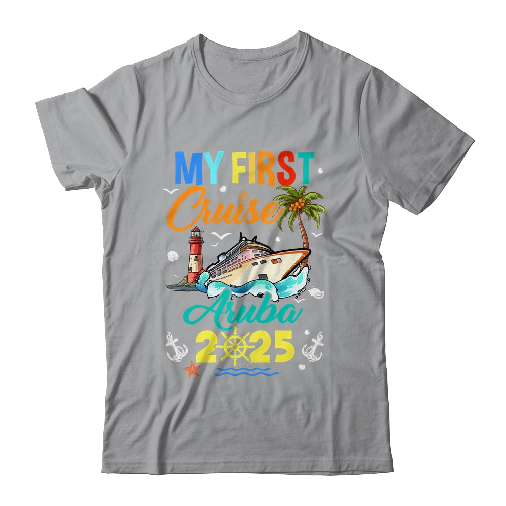 My First Cruise Aruba 2025 Family Matching Vacation Group Shirt & Tank Top | siriusteestore