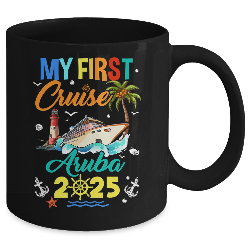 My First Cruise Aruba 2025 Family Matching Vacation Group Mug | siriusteestore