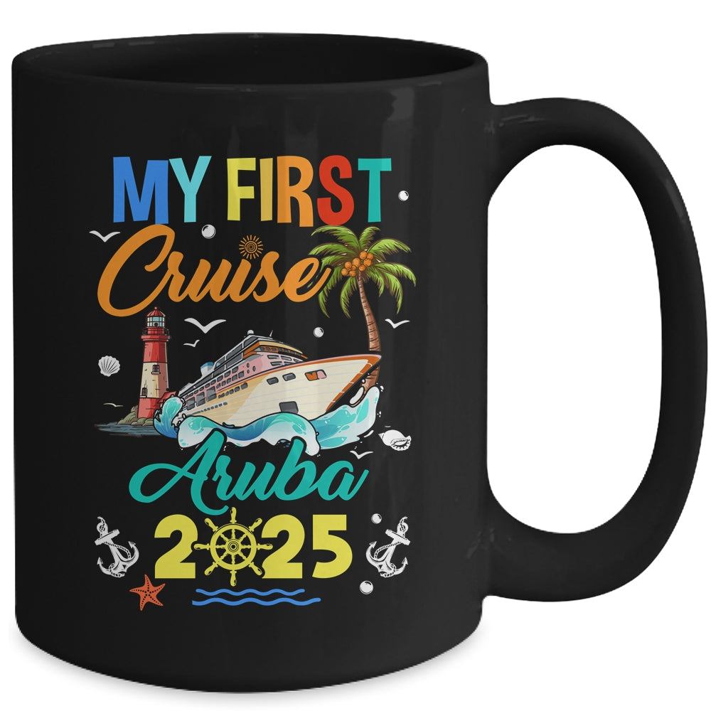 My First Cruise Aruba 2025 Family Matching Vacation Group Mug | siriusteestore