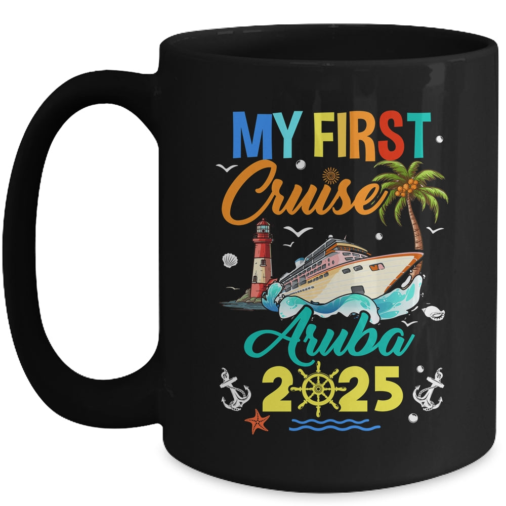 My First Cruise Aruba 2025 Family Matching Vacation Group Mug | siriusteestore