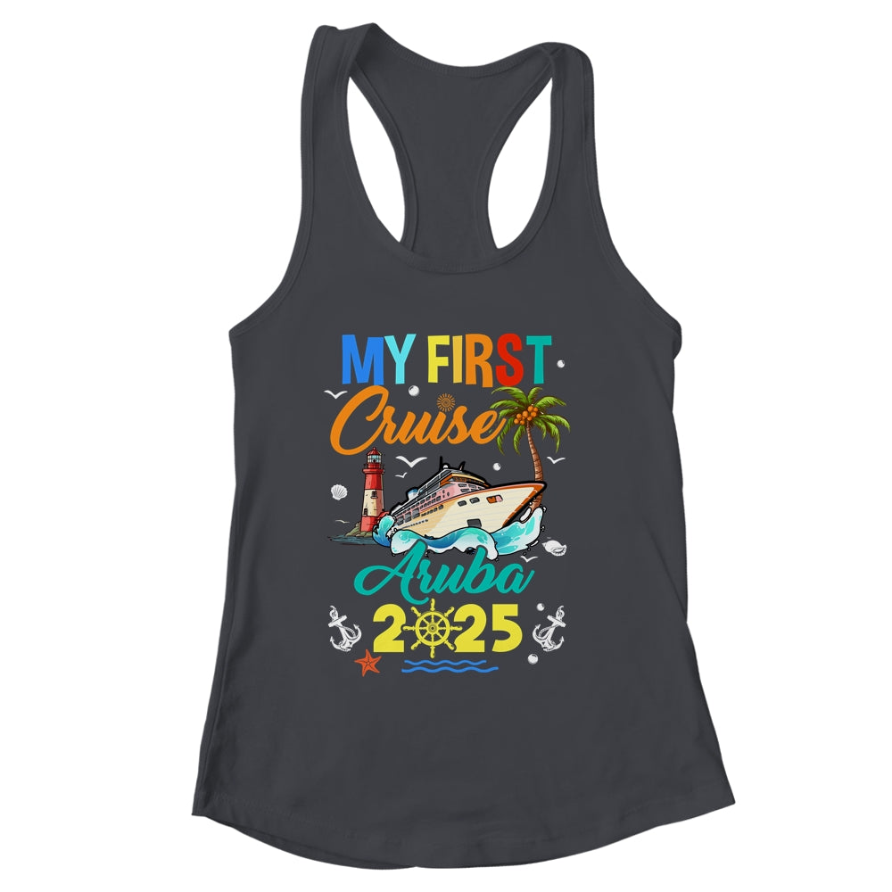 My First Cruise Aruba 2025 Family Matching Vacation Group Shirt & Tank Top | siriusteestore