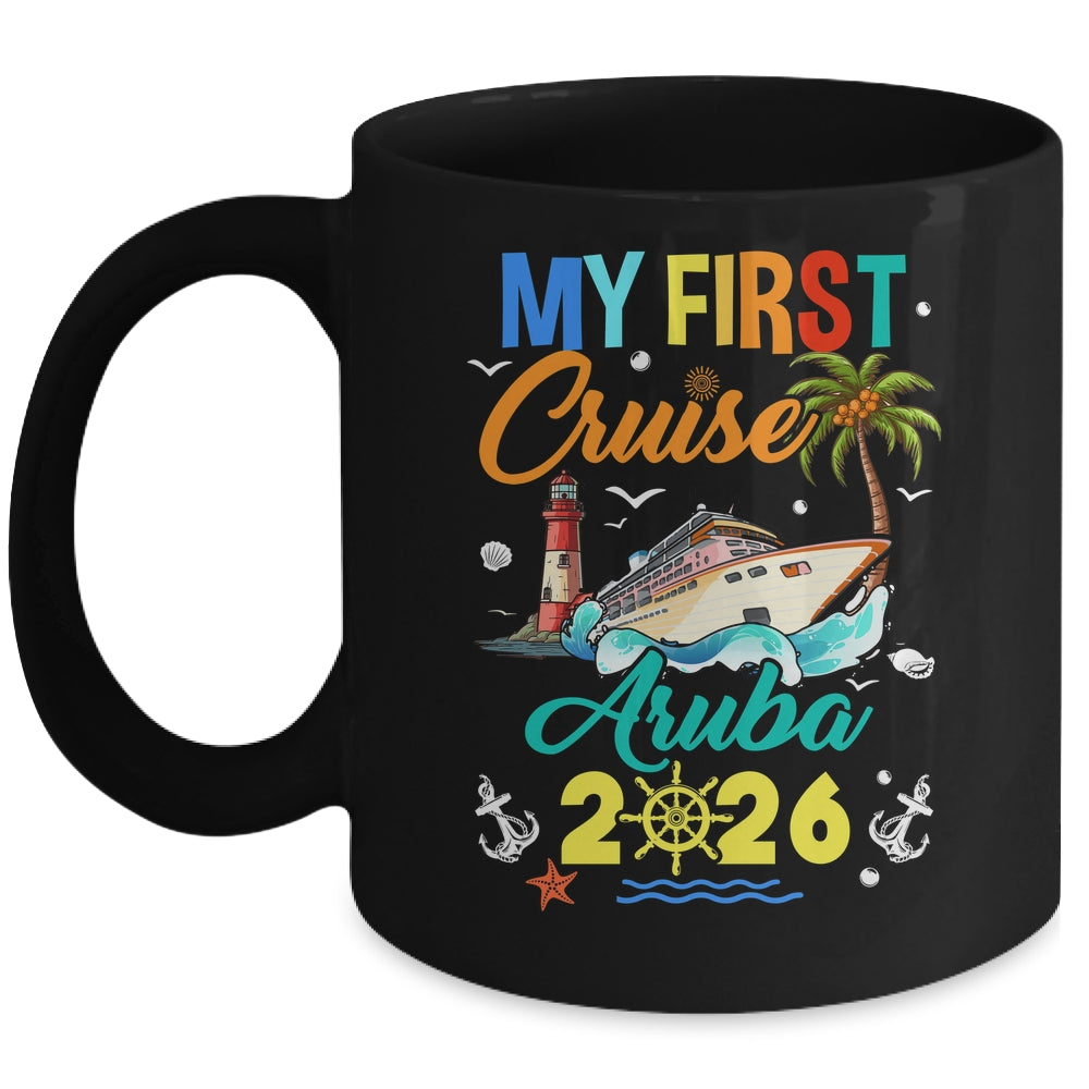 My First Cruise Aruba 2026 Family Matching Vacation Group Mug | siriusteestore