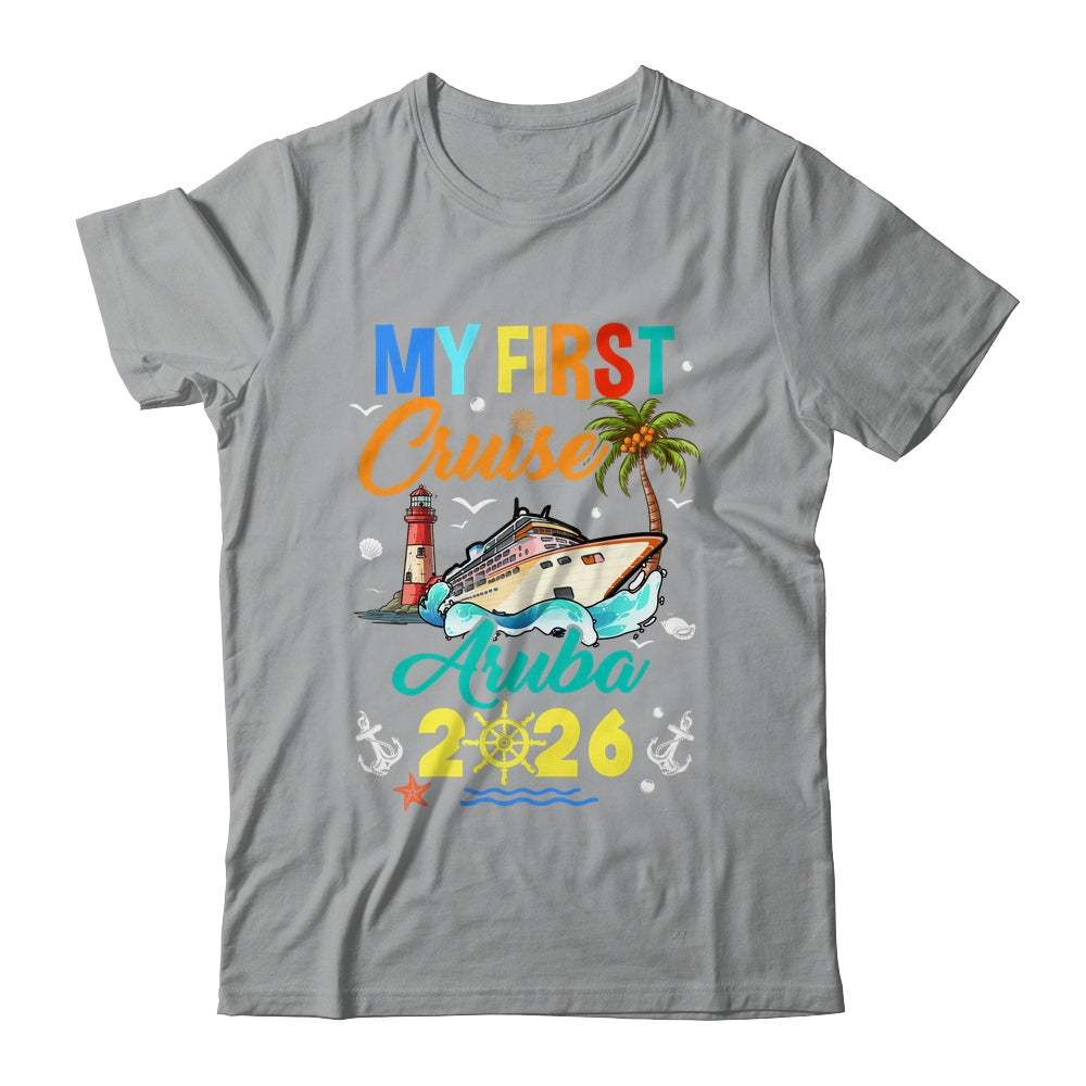 My First Cruise Aruba 2026 Family Matching Vacation Group Shirt & Tank Top | siriusteestore