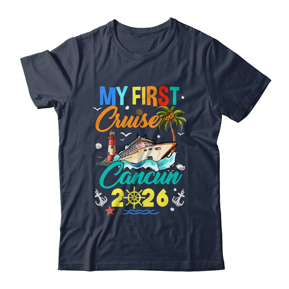 My First Cruise Cancun 2026 Family Matching Vacation Group Shirt & Tank Top | siriusteestore