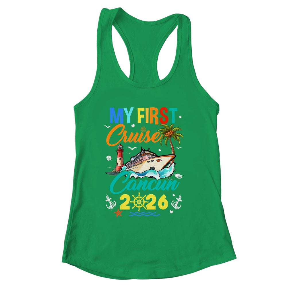 My First Cruise Cancun 2026 Family Matching Vacation Group Shirt & Tank Top | siriusteestore