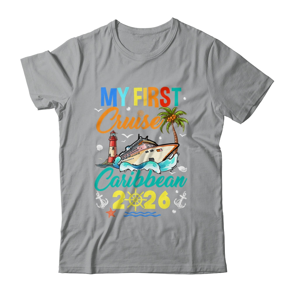 My First Cruise Caribbean 2026 Family Matching Vacation Group Shirt & Tank Top | siriusteestore
