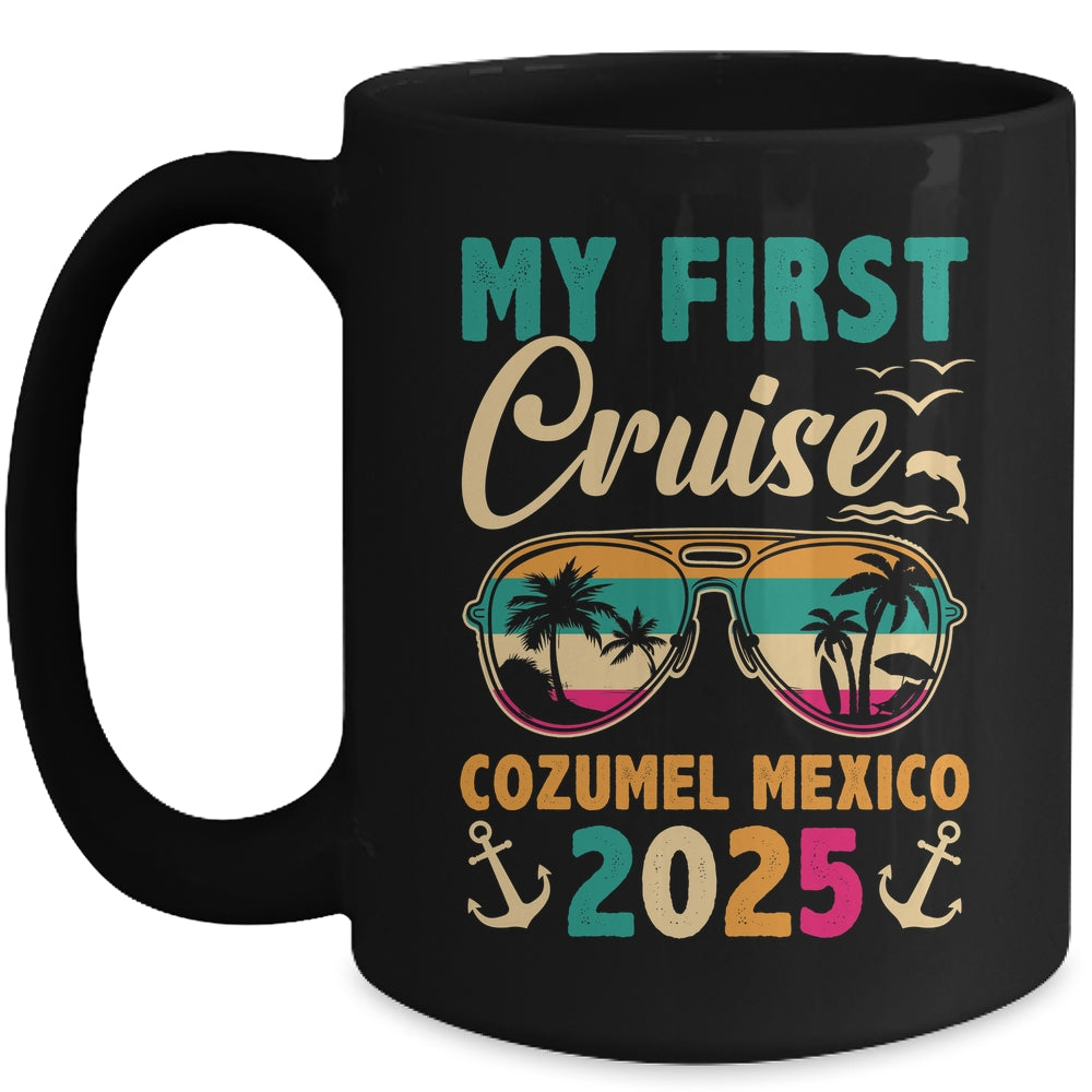 My First Cruise Cozumel Mexico 2025 Family Vacation Travel Mug | siriusteestore