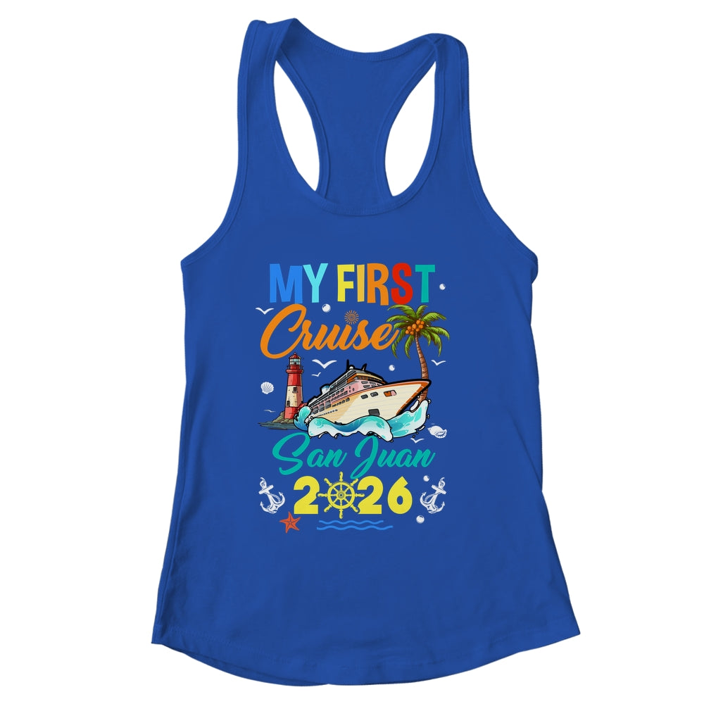 My First Cruise San Juan 2026 Family Matching Vacation Group Shirt & Tank Top | siriusteestore