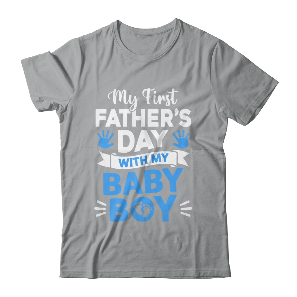 My First Fathers Day With Baby Son Funny First Time Dad Shirt & Hoodie | siriusteestore
