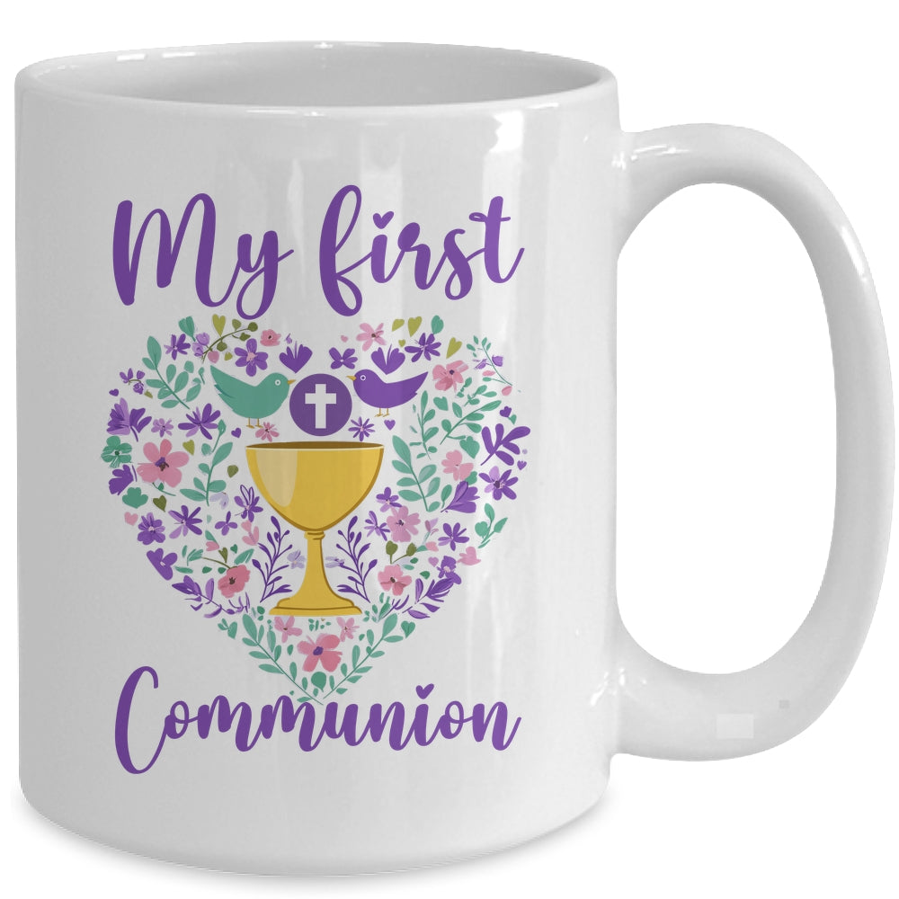 My First Holy Communion Christians And Catholic Girls Boys Mug | siriusteestore