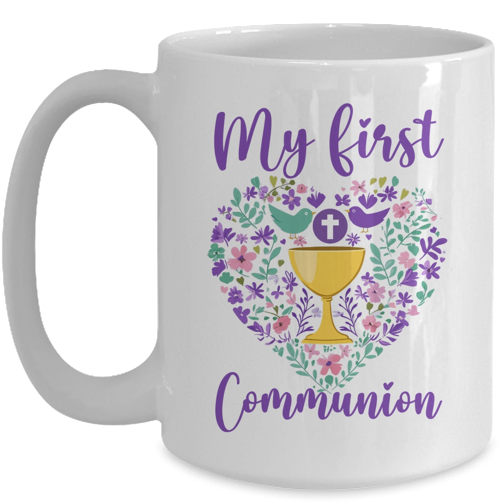 My First Holy Communion Christians And Catholic Girls Boys Mug | siriusteestore
