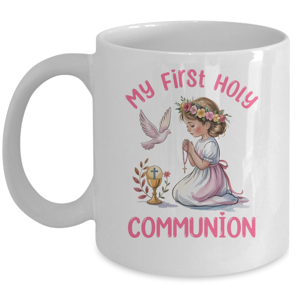 My First Holy Communion For Girl Christian Catholic Mug | siriusteestore