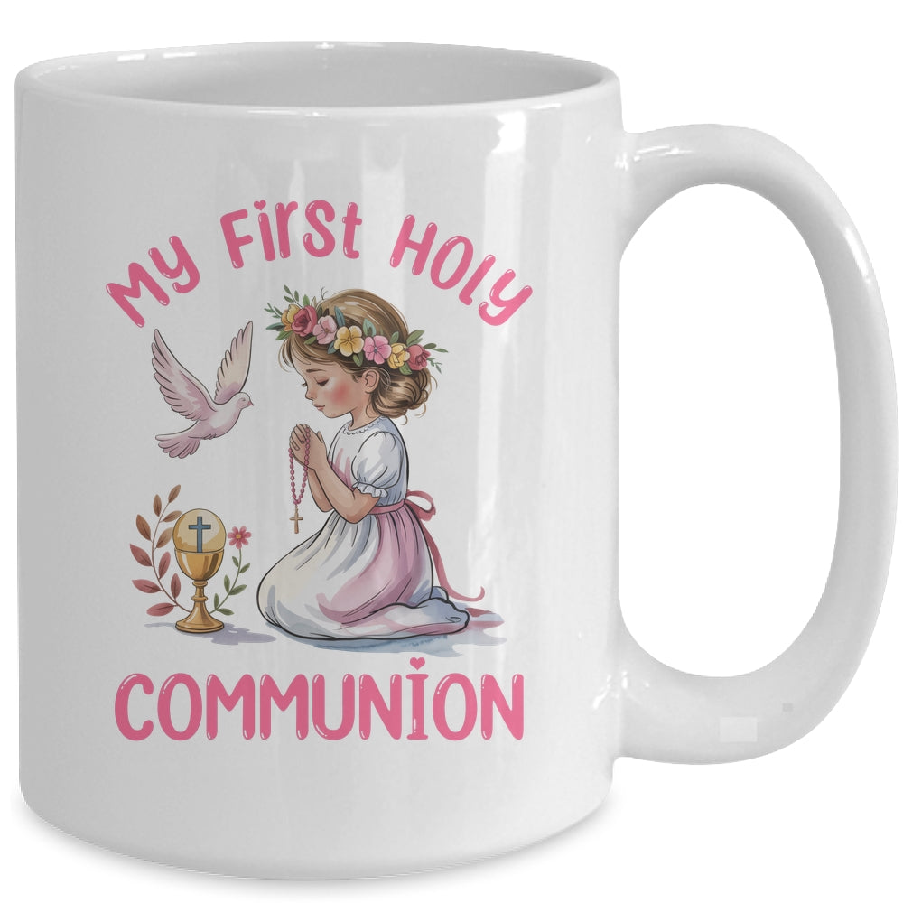 My First Holy Communion For Girl Christian Catholic Mug | siriusteestore