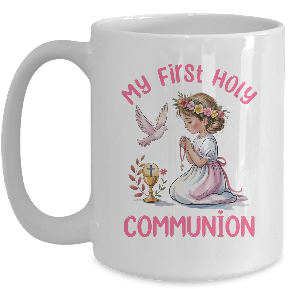 My First Holy Communion For Girl Christian Catholic Mug | siriusteestore