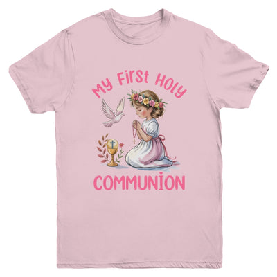 My First Holy Communion For Girl Christian Catholic Youth Shirt | siriusteestore