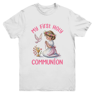 My First Holy Communion For Girl Christian Catholic Youth Shirt | siriusteestore
